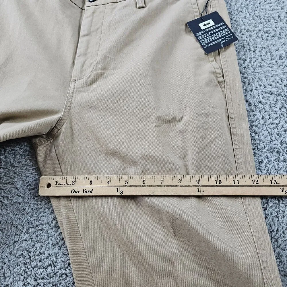 Joseph Abboud Pants 34x33 Khaki Beige Chino Comfort Stretch Preppy Casual NWT